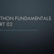 Python Fundamentals Part 02