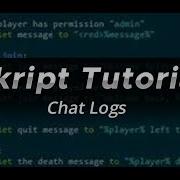 How To Create Chat Logger In Minecraft Skript Tutorial