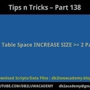 Tips N Tricks Part 138 Minimum Tablespace INCREASESIZE Is 2 PAGES