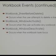 Lesson 8 Events Visual Basic For Applications Course