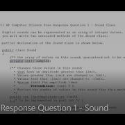 JAVA Lesson 80 APCSA 2011 AP Free Response Question 1 Sound Class