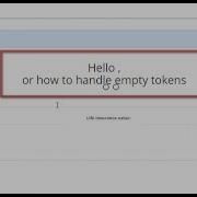 Hello Or How To Hide Empty Field Tokens