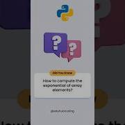 How To Compute The Exponential Of Array Elements Python For Beginners Shorts Ytshorts