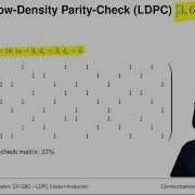 Lecture Channel Coding Graph Based Codes Chapter 3 Vid 3 LDPC Codes