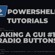 PowerShell Tutorials Making A GUI Part 12 Radio Buttons