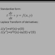 ME 340 Example Solving 1st Order ODE With Laplace Transforms Using Pole Method