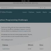 Python Principles Challenge Solving PART 1