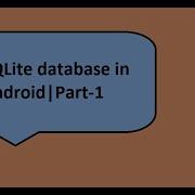 SQLite Database In Android Part 1