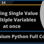 Assigning Single Value To Multiple Variables At Once Selenium Python Session 34