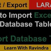 Import Export Excel Sheet In Laravel Import Excel Into Database Table In Laravel Download