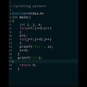 67 Pattern Printing Program C Language Tutorial Shorts Coding