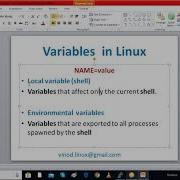 5 3 Linux Variables Local And Environmental Variables