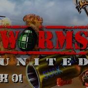 Worms United Match 01 MS DOS 4 Players Multiplayer Gameplay HD