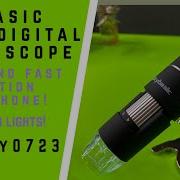 Skybasic WIFI Digital Microscope With LED Lights App Control Wireless Rechargeable 1080p Black