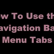 How To Do Navigation Bar Menu Tabs