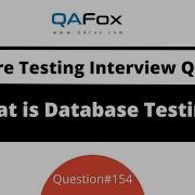 What Is Database Testing Software Testing Interview Question 154