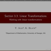 3 3 Linear Transformations Part 1