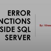 Error Functions Inside SQL Server