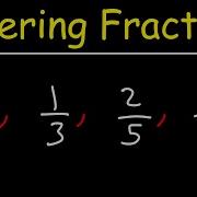 Ordering Fractions From Least To Greatest