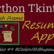 Python Video 9 Splash Window In Tkinter Resume App Using Progressbar Time Sleep And Update Idletasks