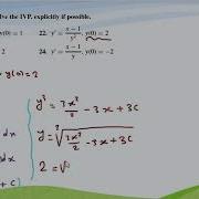 Initial Value Problem Explicitly Solution 22