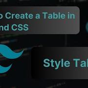How To Create A Table Using Tailwind CSS