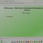 MS Access Visual Basic For Applications Intermediate