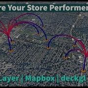 Arc Layer On Map Compare You Store In 3D Mapbox Deckgl Geospatial 3D Visualization