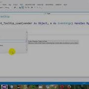 How To Set The Tooltip On Controls In VB NET 2012