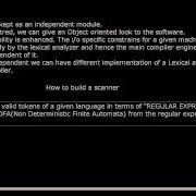 How A Lexical Analyzer Works