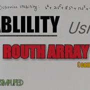 Auxiliary Equation In Routh Array CONTROL SYSTEM