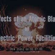EFFECTS OF AN ATOMIC BLAST ON ELECTRIC POWER FACILITIES 1955 OPERATION TEAPOT NUCLEAR TEST 25952