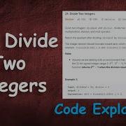 Divide Two Integers Leetcode 29