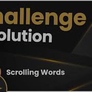 Coding Challenge SOLUTION 7 Scrolling Words Animation