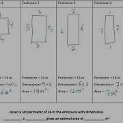 Optimizing Area And Perimeter
