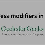 Access Modifiers In Java GeeksforGeeks