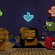 FNF Character Test Gameplay VS Minecraft Animation Annoying Orange Red And Peashooter