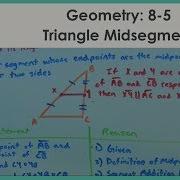 Geometry 8 5 Triangle Midsegment