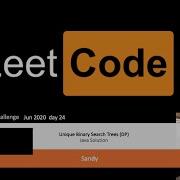 Unique Binary Search Trees Leetcode Java Solution