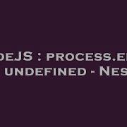 NodeJS Process Env S Are Undefined NestJS