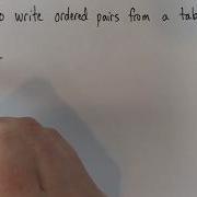 How To Write Ordered Pairs From A Table