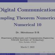 Sampling Theorem Numerical Numerical 10