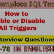70 How To Enable Or Disable All Triggers In SQL Server SQL Interview Questions PandeyGuruji
