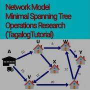 Network Models Minimal Spanning Tree Technique Tagalog Tutorial