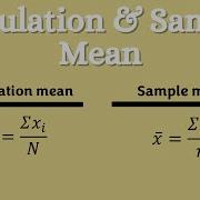 Population Mean And Sample Mean Statistics