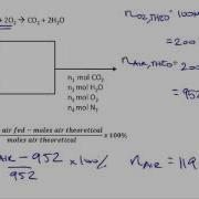 Material Balances On Complete Combustion Of Methane