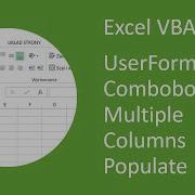 Excel VBA UserForm Combobox Multiple Columns Populate RowSource