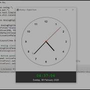 Аналоговые и цифровые часы с отображением даты и времени на Java Swing с использованием искусстве
