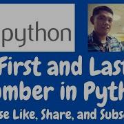First And Last Number In Python