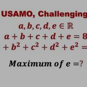Find The Maximum In Two Ways USAMO Question